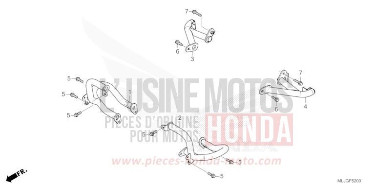PROTECTION DE MOTEUR de Gold Wing MAT BULLET SILVER (NH389) 2026
